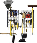 Wall Mounted Pivoting Garage Organizer Panel, 22 Piece Kit (Double Panel)