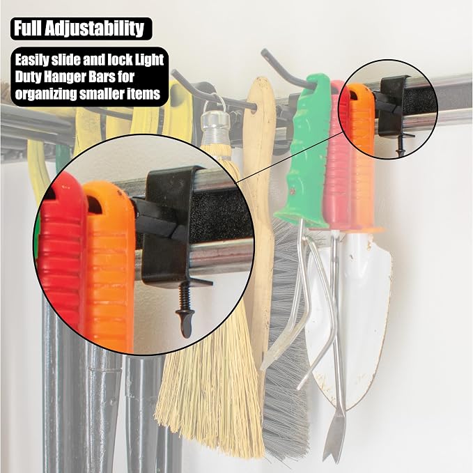 UNERAK Light Duty Hanger Bar, Wall Mount Storage Hooks, 6-Pack,